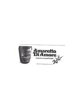 Print Ad Amaretto Di Amore Love In A Round Bottle Vintage 1970s Garnier Liqueur